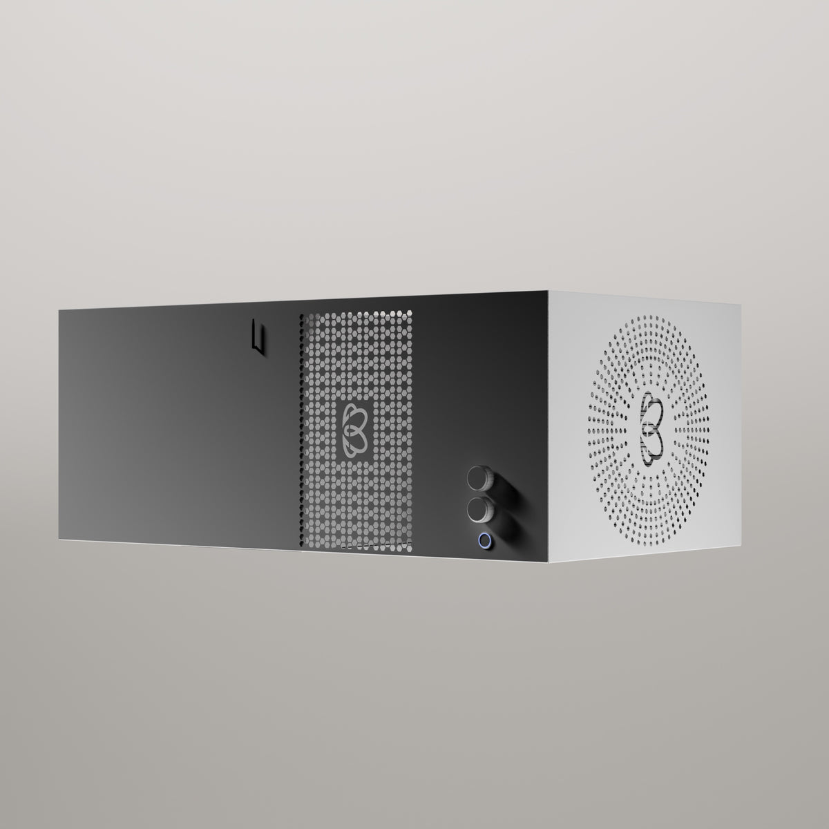 Breethr P1 outdoor unit, three-quarter view